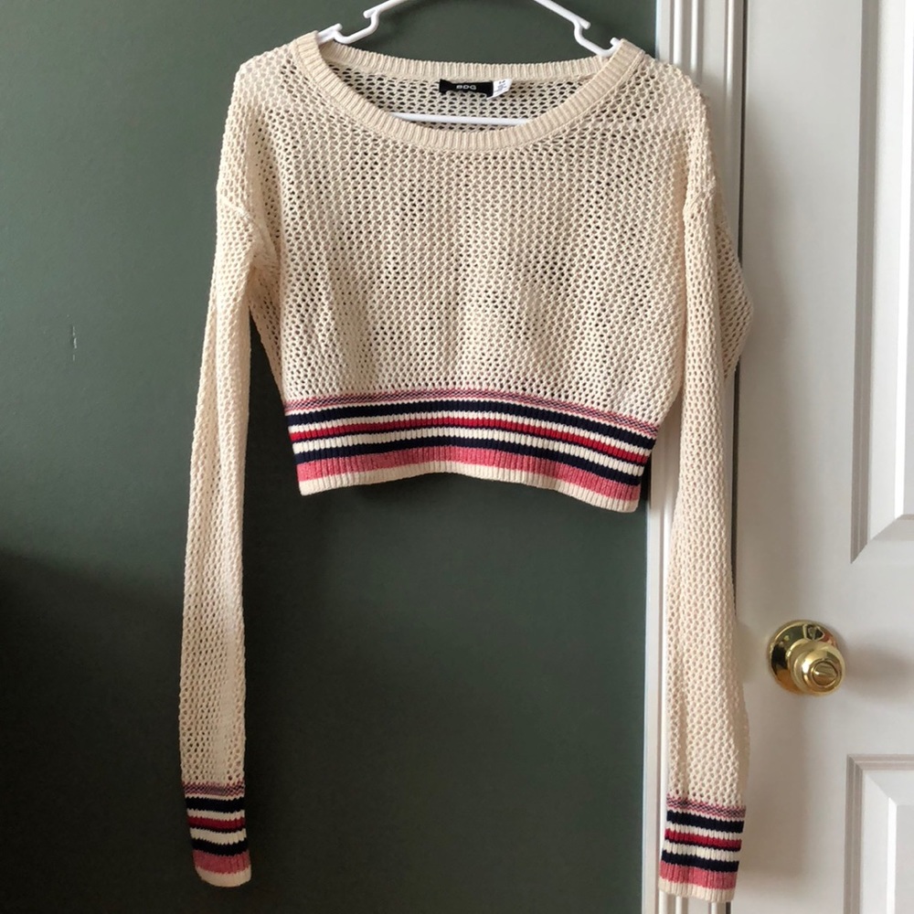 BDG Cropped Open Knit Sweater